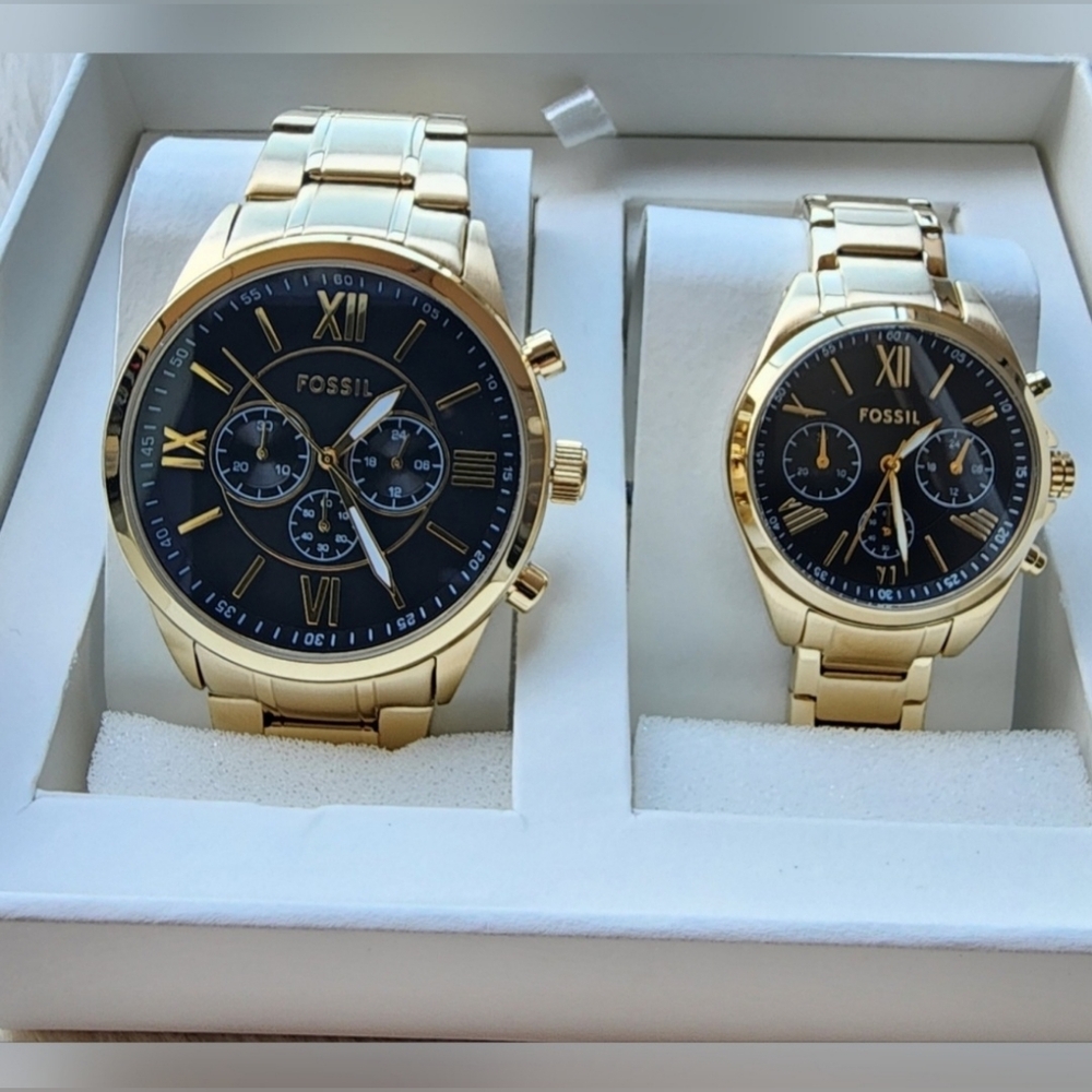 👩‍❤️‍💋‍👨Fossil Watch Set Original Brand New With Tag No Negotiable!